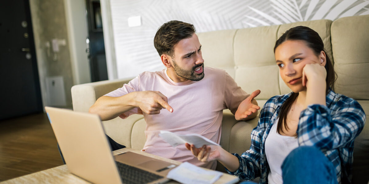 A couple arguing A couple arguing